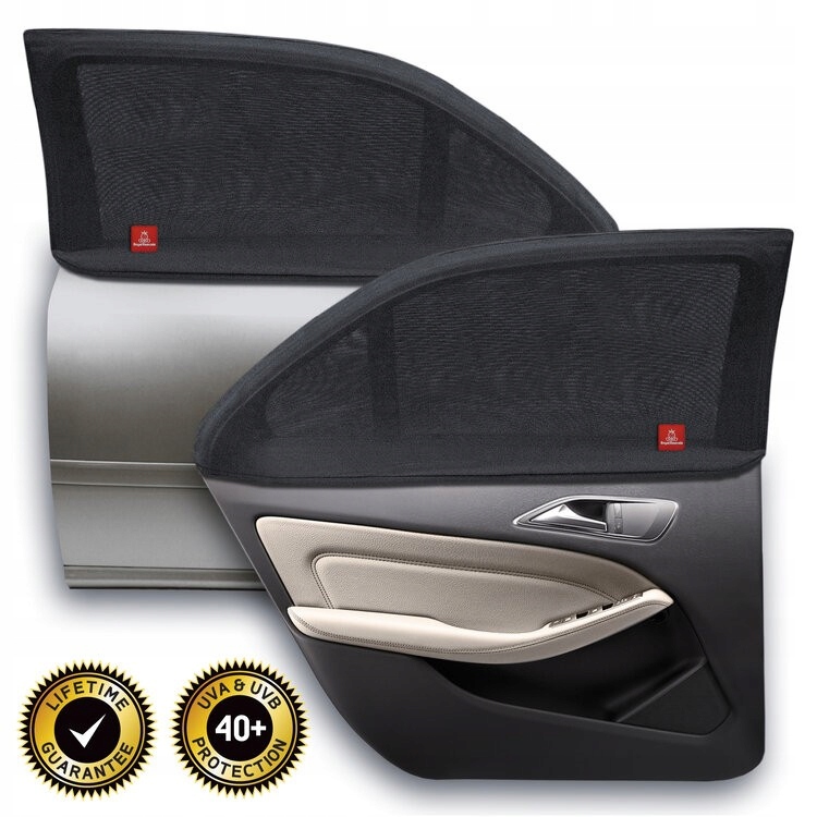 OSŁONY OKIENNE DO SAMOCHODU 2 SZT Royal Rascals czarne ROLETY szczelne