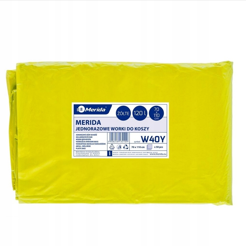

Merida Worki Na Śmieci 120L Żółte Mocne Grube