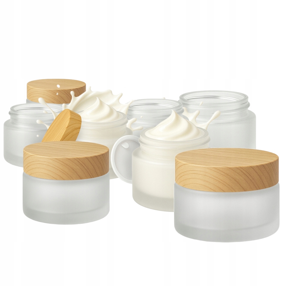 20 x Skleněná Zavařovací Sklenice Broušená Mat 30 g na krém Balzám Kosmetika Masť Sklenice