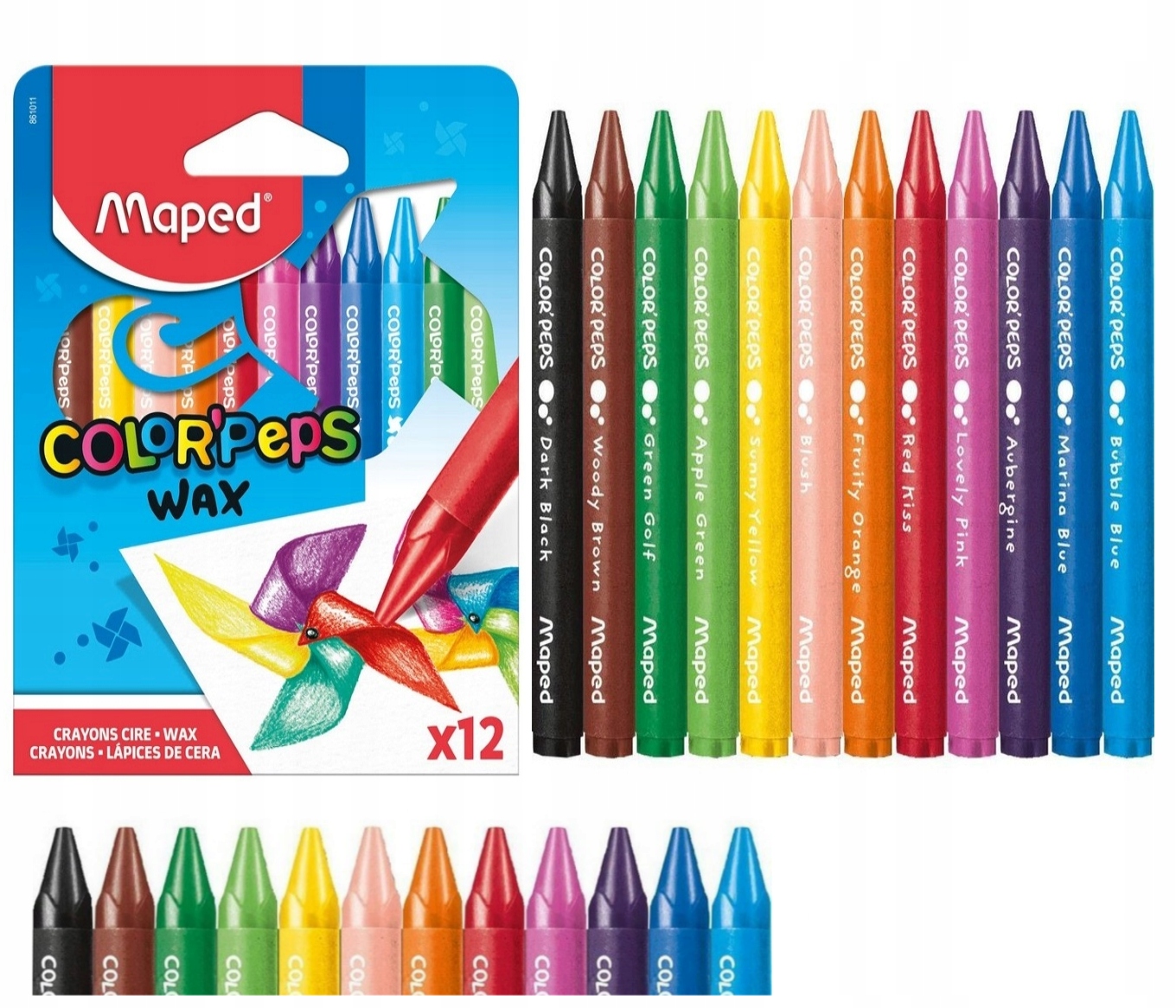 

Kredki świecowe 12 kol Maped ColorPeps Wax woskowe