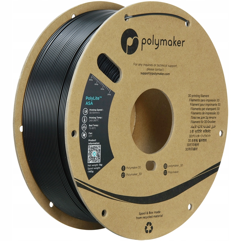 Polymaker Asa Black 1.75mm 1kg