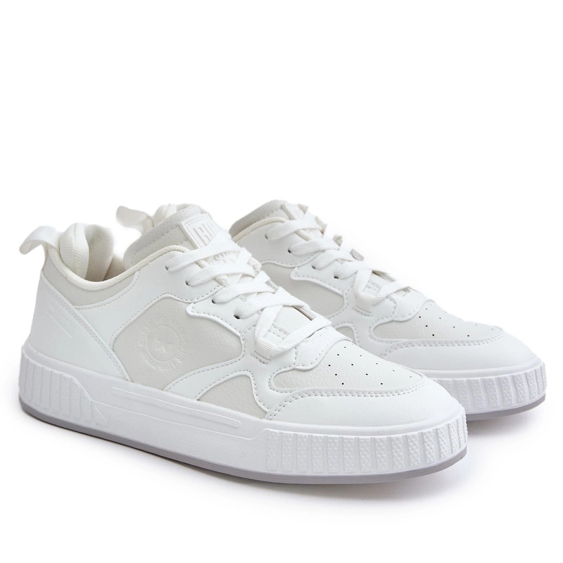 Pánské Eko Kožené Tenisky Big Star OO174003 Bílé 45