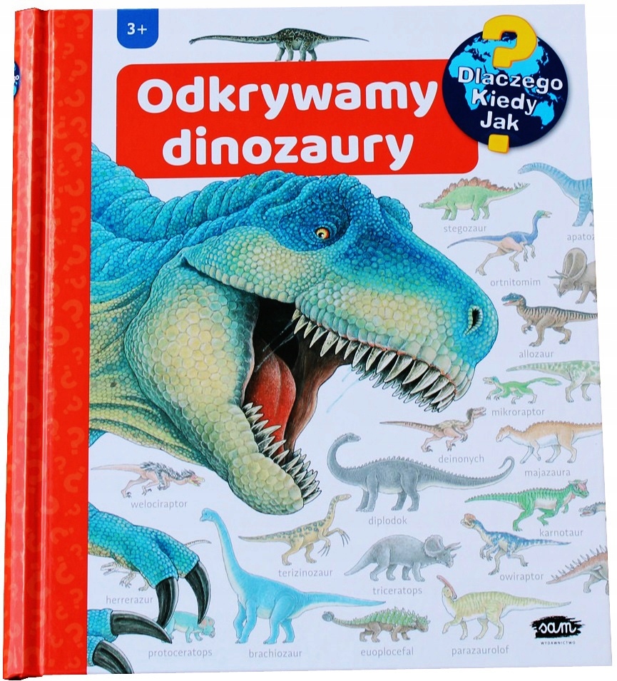 ODKRYWAMY DINOZAURY KSIĄŻKA Z OKIENKAMI WYDAWNICTWO SAM