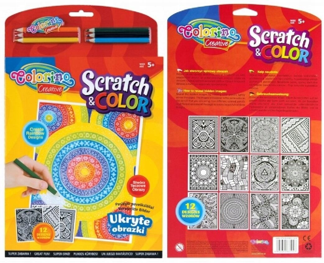 COLORINO SCRATCH&COLOR REJTETT KÉPEK 5+