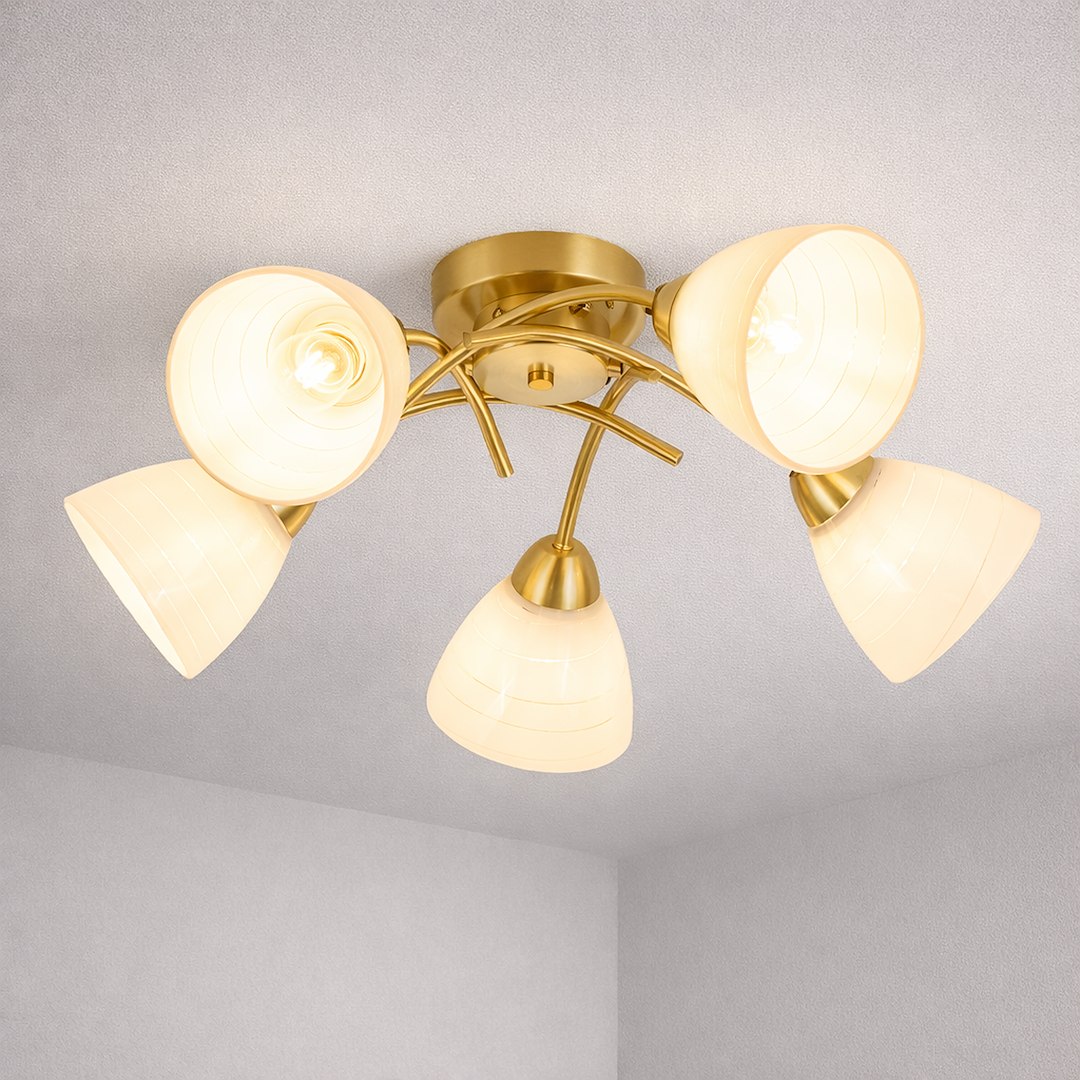 Stropní svítidlo Clara Gold 5xE27
