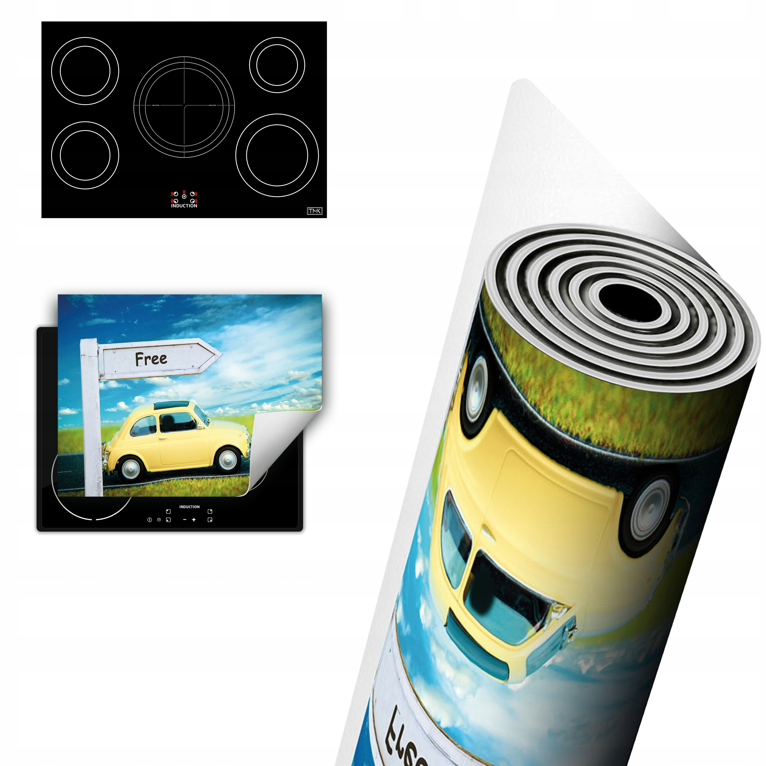 Vinylová Ochrana Na Indukci Desky 80x52 dovolená auto