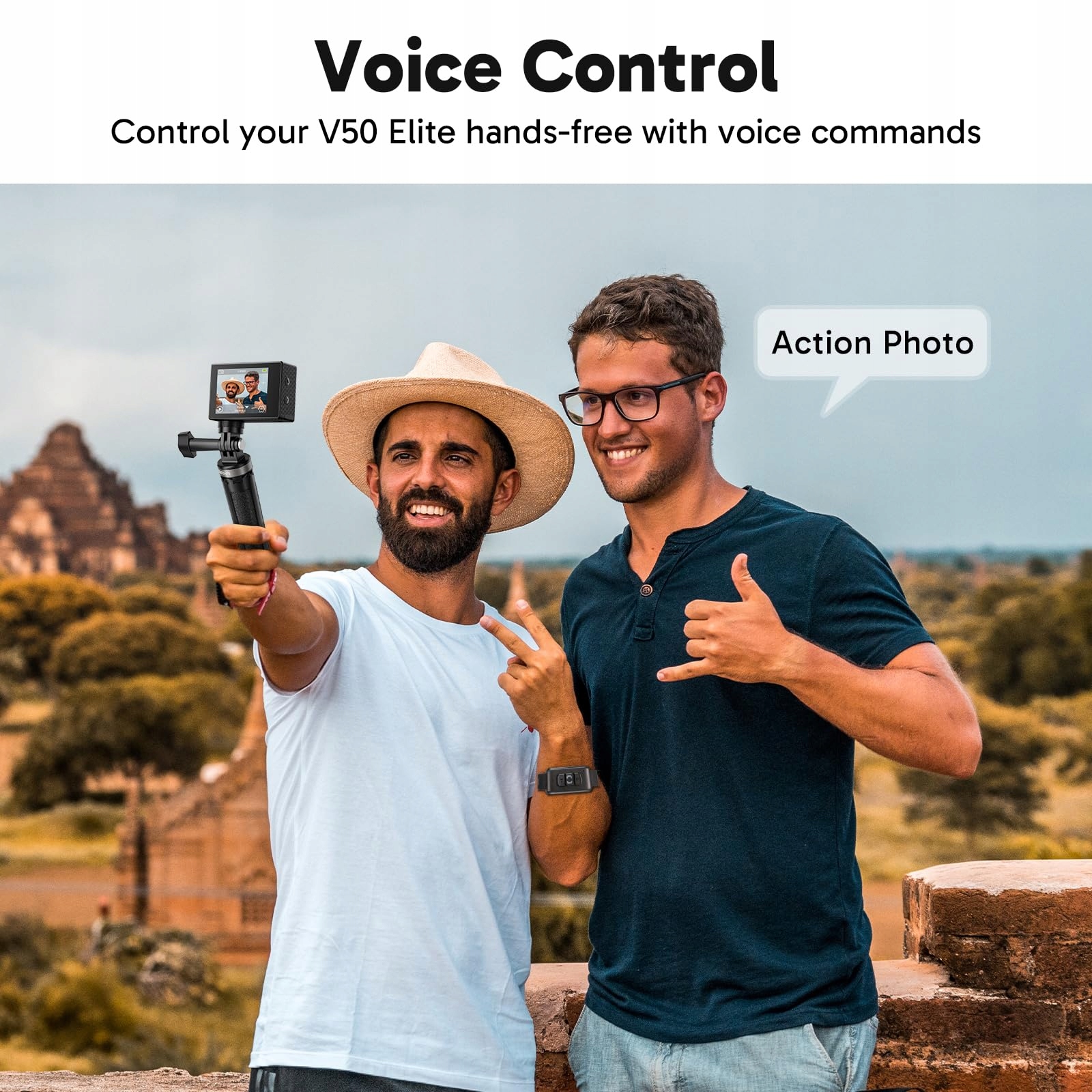 AKASO Kamera Sportowa 4K 60FPS 40M Podwodna 20MP WiFi Ekran Dotykowy — miniatura 3