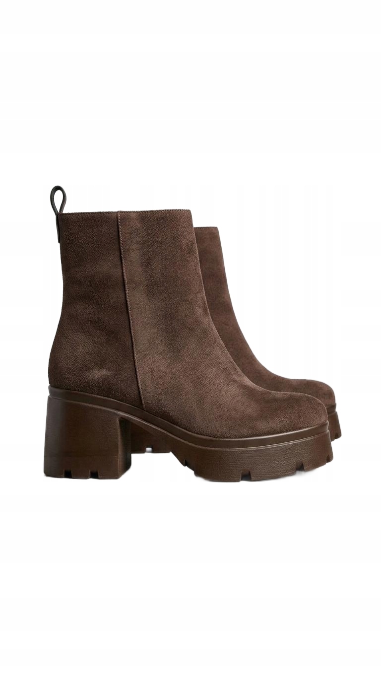 Assortie Dámské Kotníkové Boty Semišové Hnědé S Silnou Podrážkou 37 Opa
