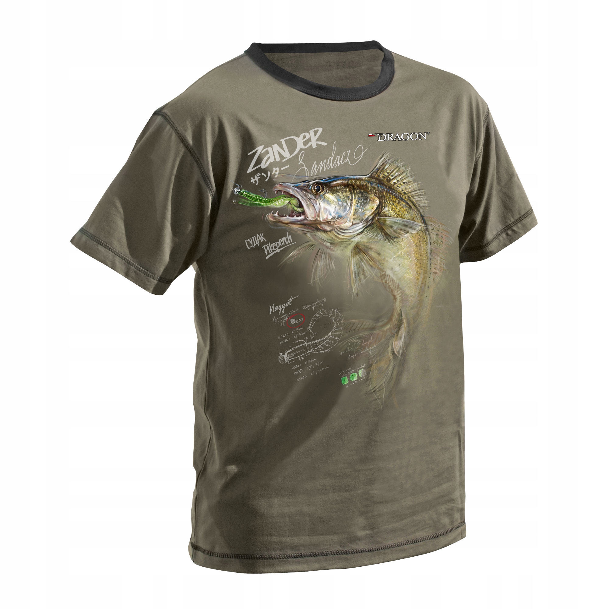 

T-shirt wędkarski koszulka Dragon Sandacz r. XL