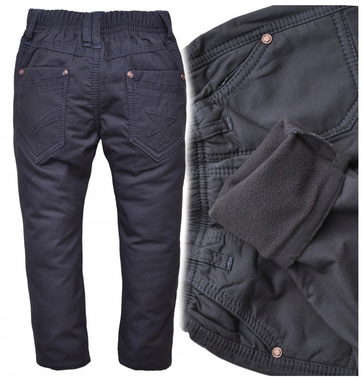 

Star szare Guma ocieplane polarem (80-104) r 80