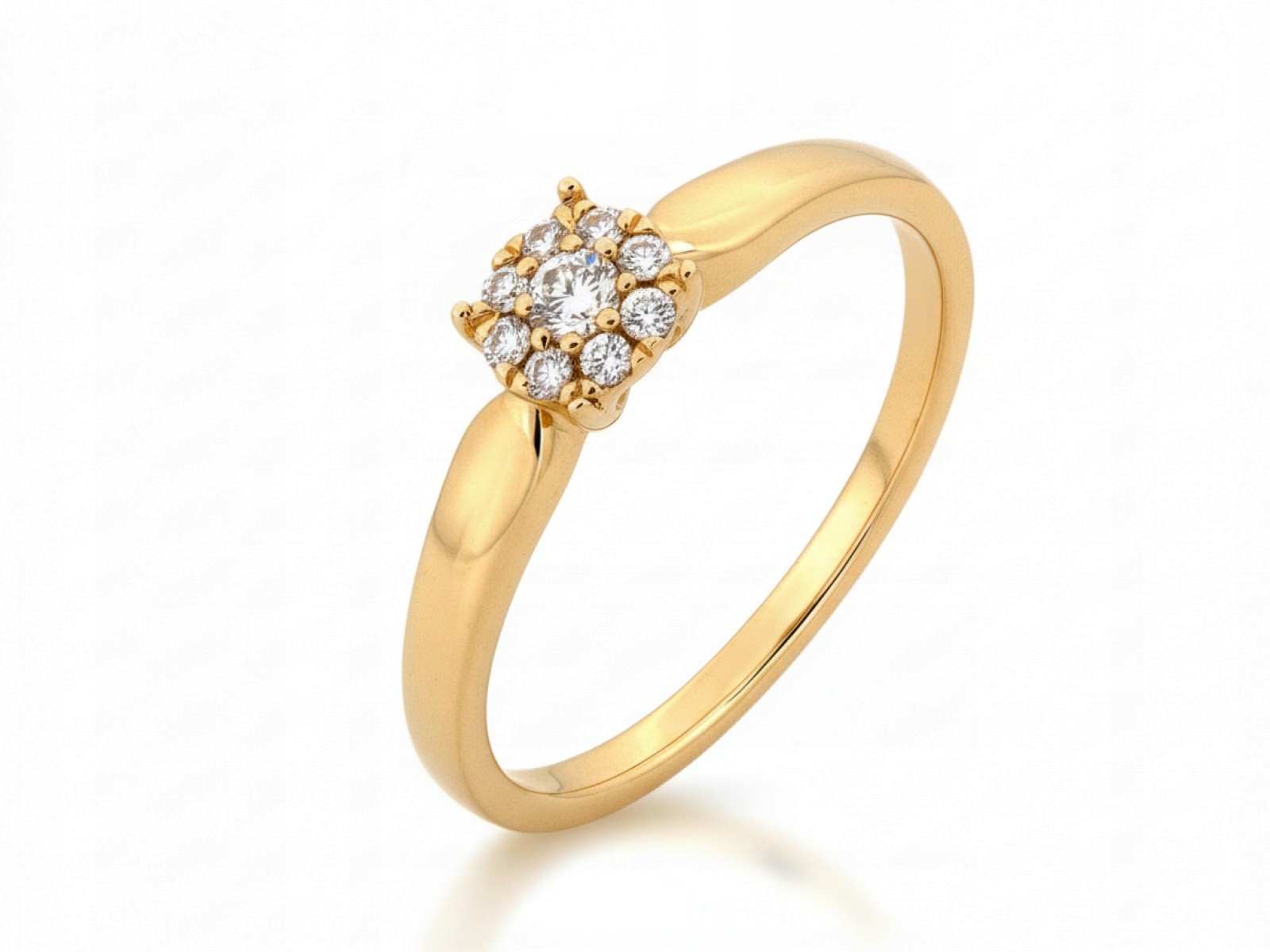 Prstýnek 585 s briliantovým očkem 0,15 ct r15 pro ni