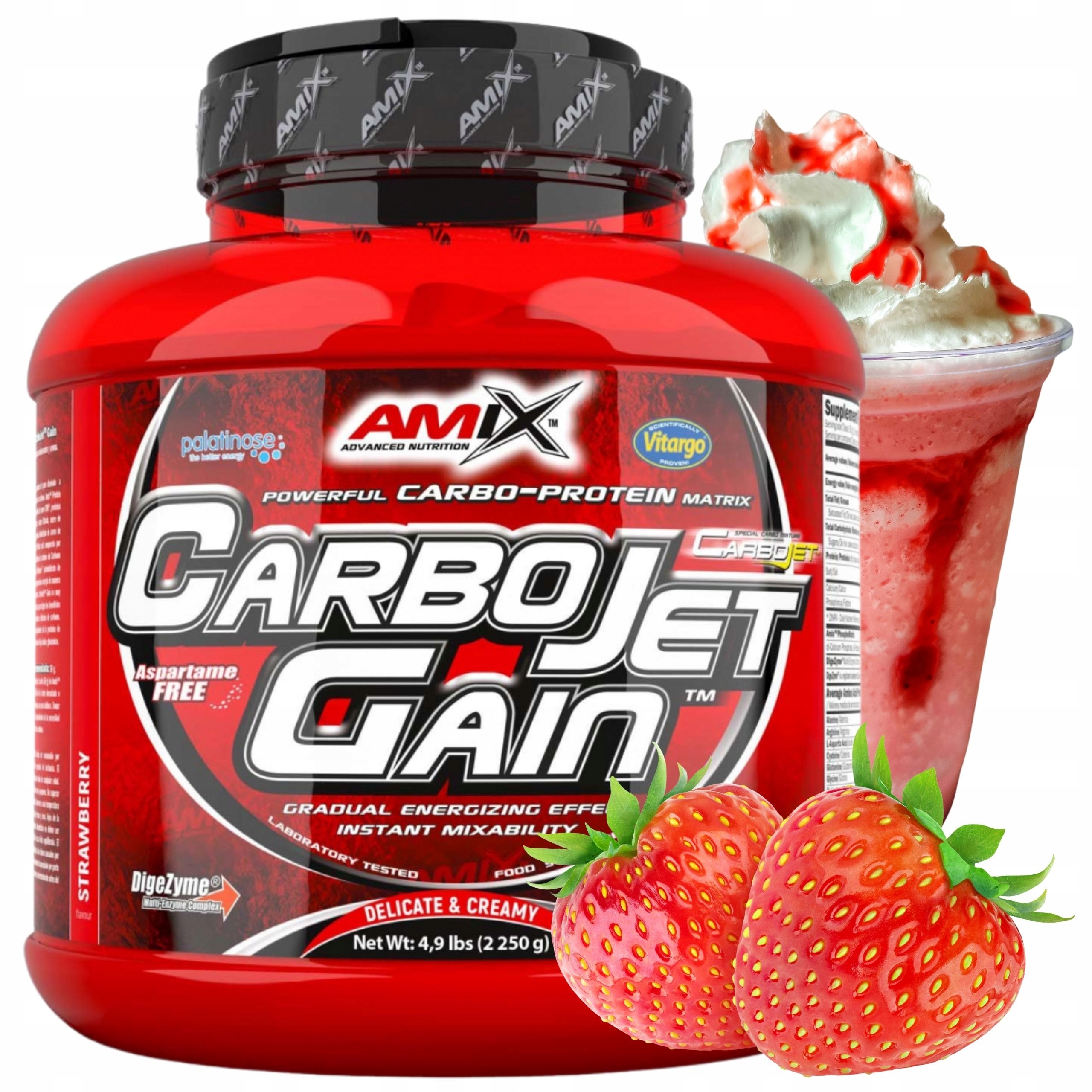 Gainer Protein na Svaly Sacharidy Amix CarboJet Gain 2250 g