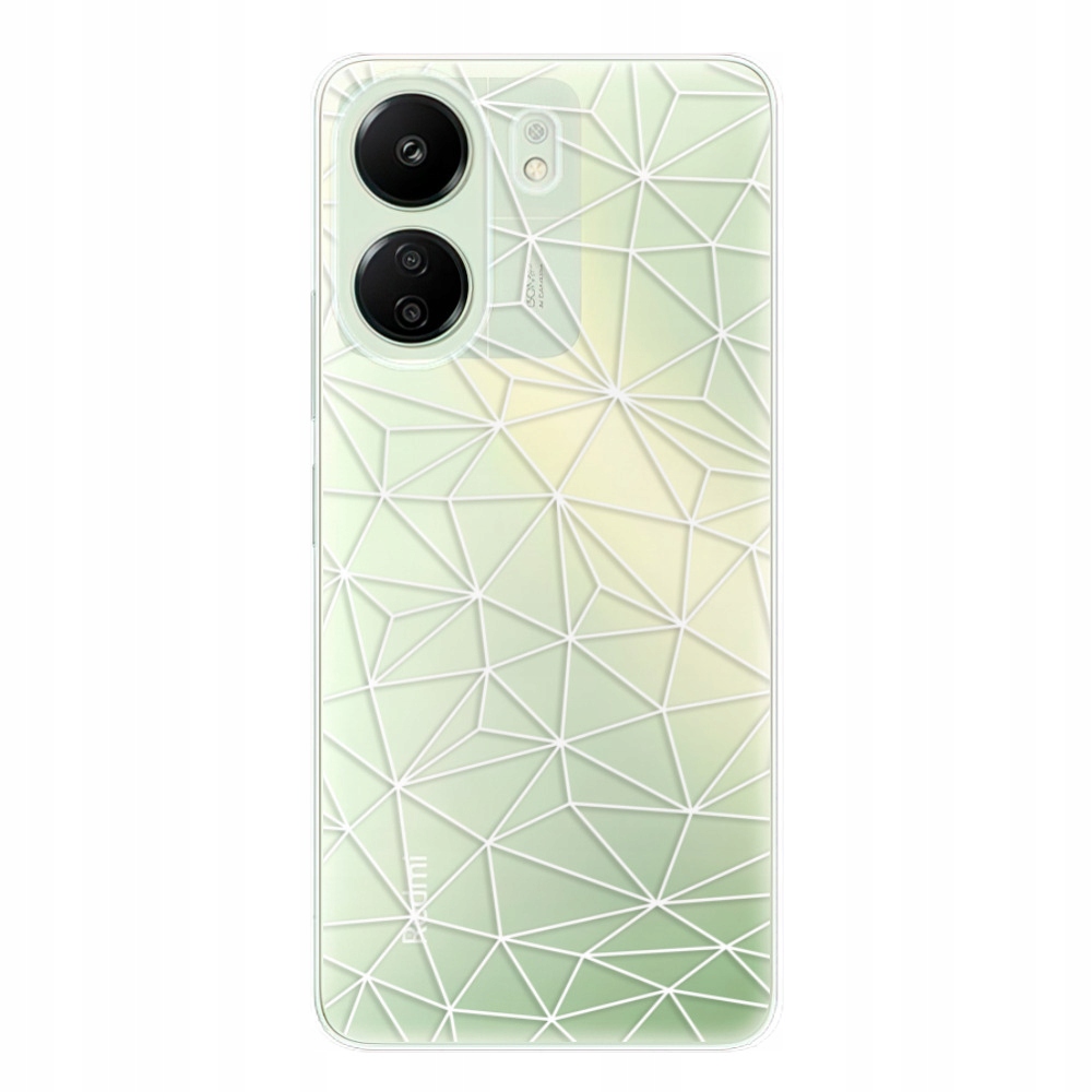 Etui silikonowe Abstract Triangles 03 białe do Xiaomi Redmi 13C