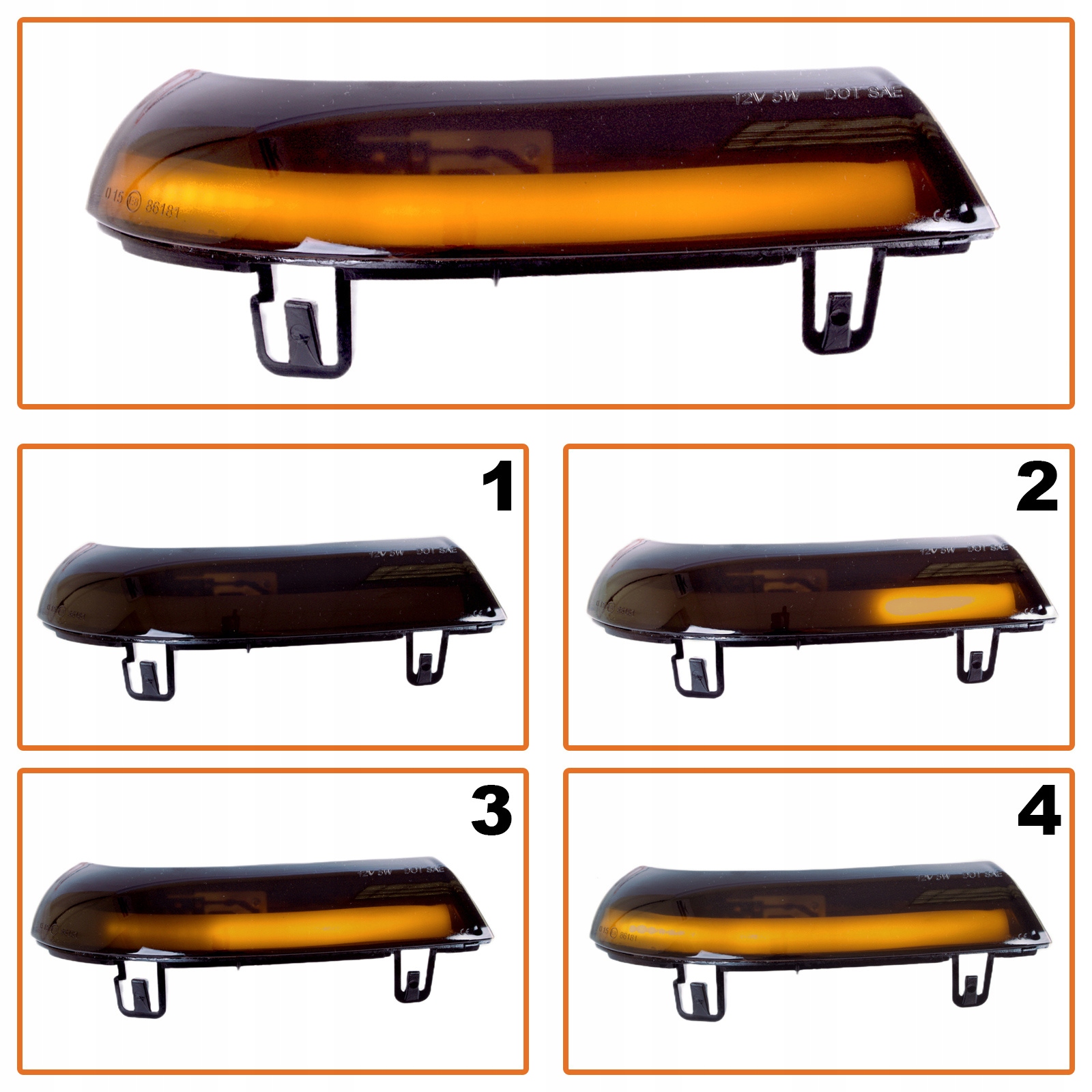 KIERUNKOWSKAZY DYNAMICZNE PŁYWAJĄCE MIGACZE LUSTERKA VW GOLF PASSAT B5 B6 Numer katalogowy oryginału 1K0949103 1K0949101 1K0949102