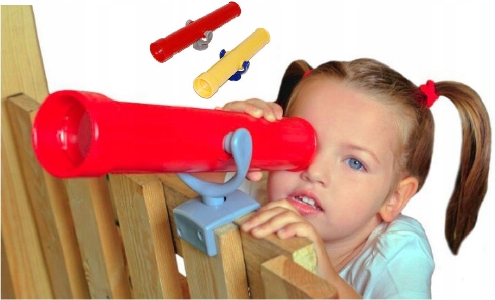 TELESKOP LUNETA NA PLAC ZABAW DLA DZIECI -- CZERWONY --