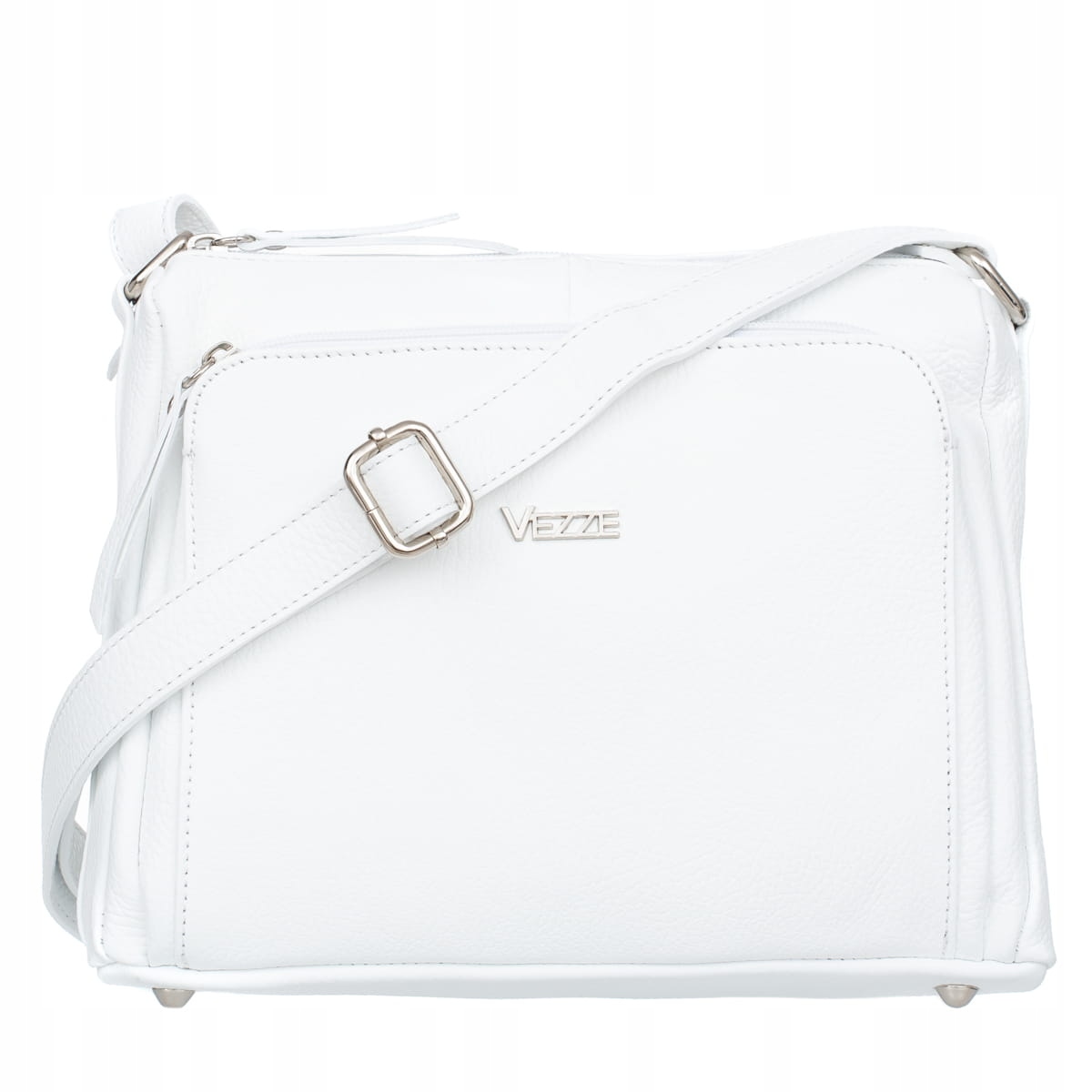Kožená kabelka Vezze Boria Bílá