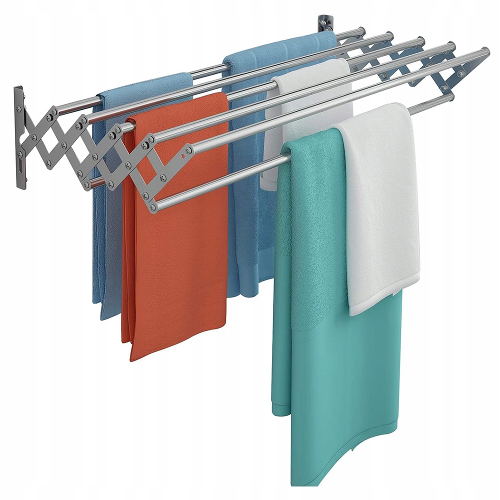 Levně Sušák, výsuvný, 80 cm, na praní prádla, na stěnu