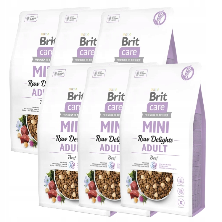 Levně Brit Care Dog Mini Grain Free Raw Delights Adult Beef Box 6x2kg 12kg