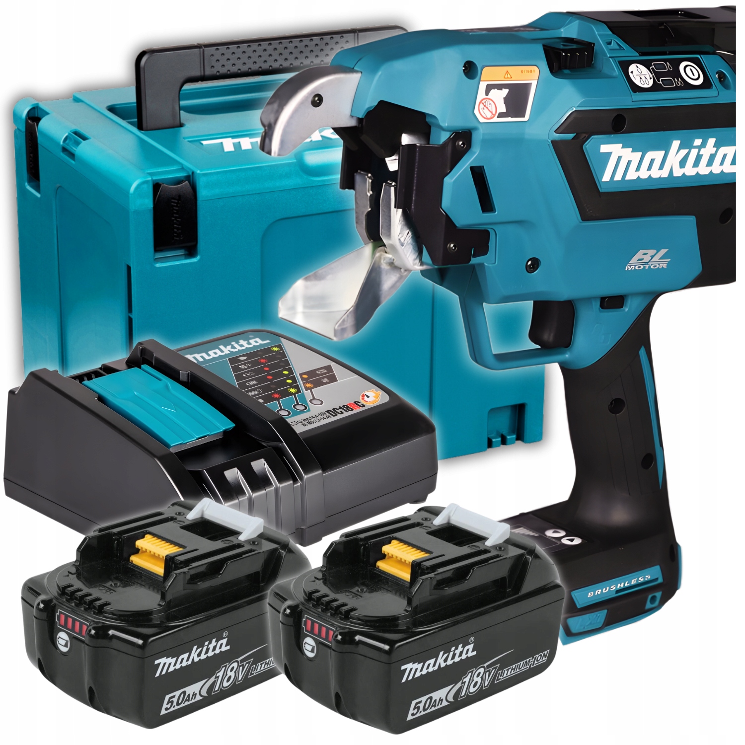 Makita DTR181RTJ akumulatorowa wiązarka do zbrojeń 18V 2x5Ah Makpac Lxt