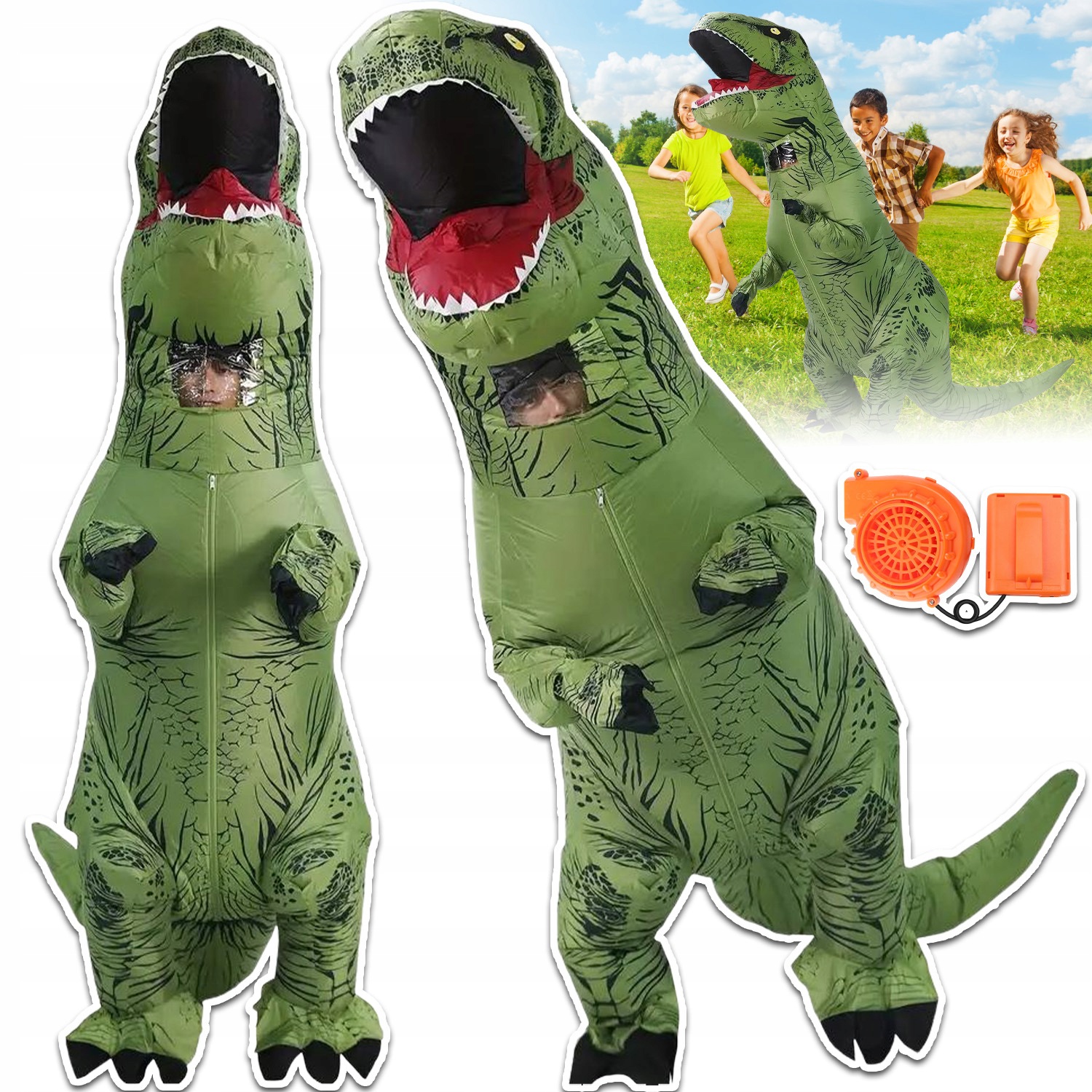 Kostým Dinosauří Kostým Převlek 155-190 CM Pro Dospělé