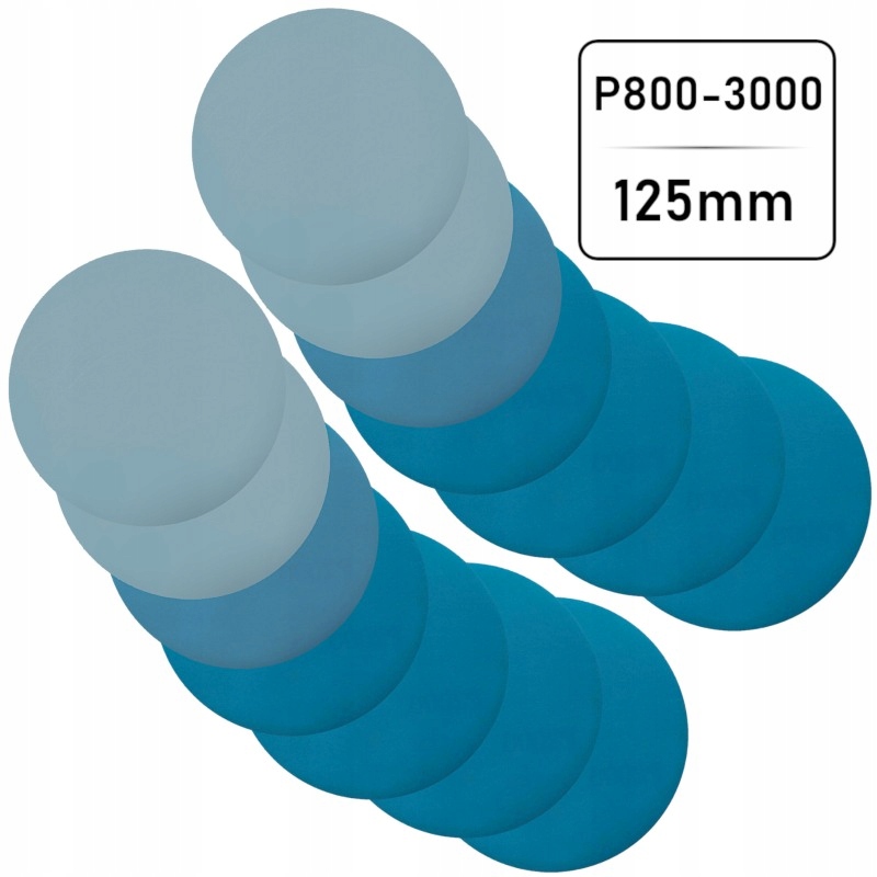 

Zestaw Papier Krążek Wodny Rzep 125mm P800-P3000
