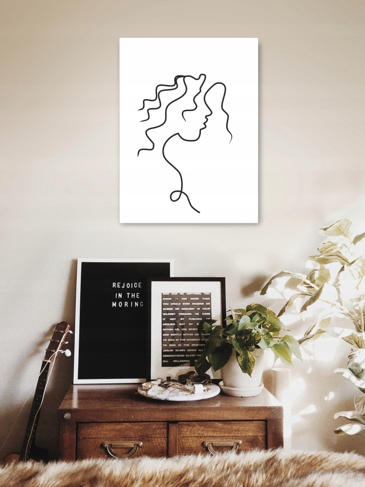 Twarz linia plakat obraz 30x40 cm obraz #166 Rodzaj bez ramy