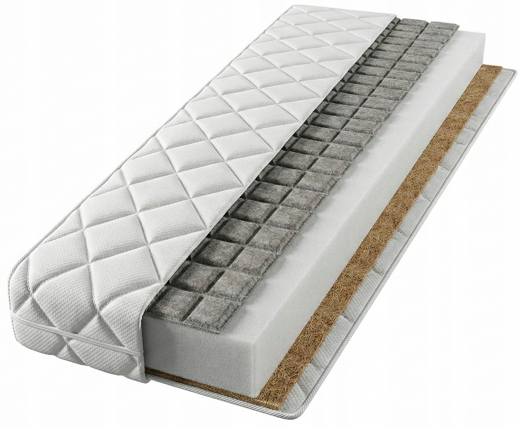 MATERAC 140 x 70 cm DO ŁÓŻECZKA GRYKA PIANKA KOKOS