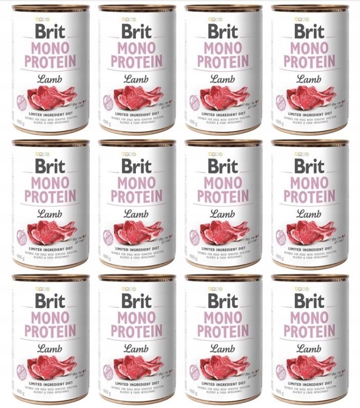 Mokra karma dla psa Brit Mono Protein Lamb 400g- 12szt