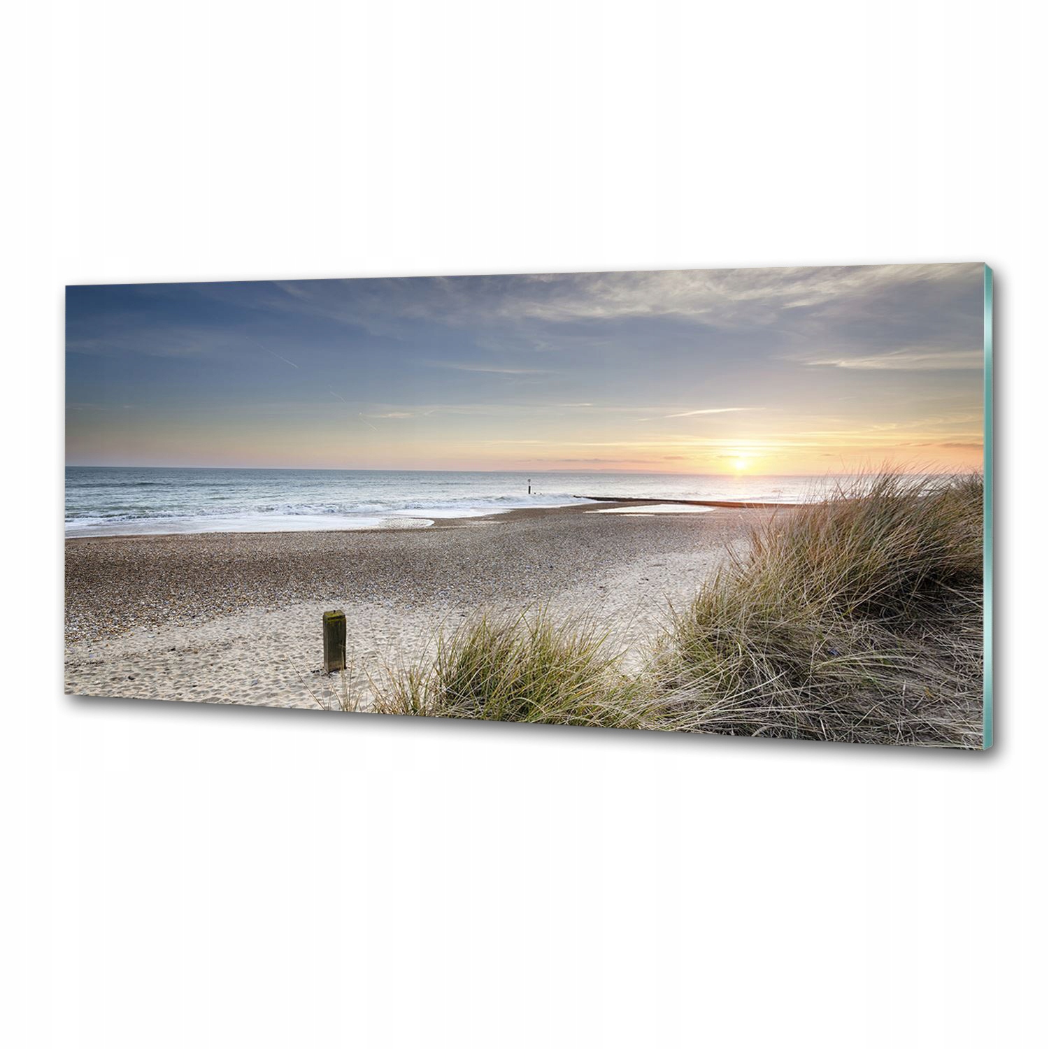 Panel lacobel Západ slnka a duny 125x50 Lepidlo