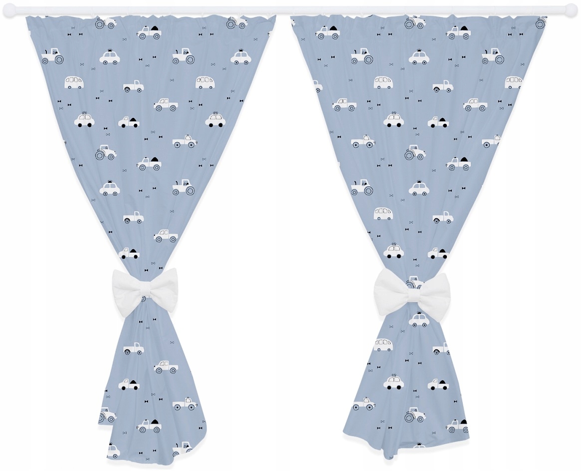 ZASŁONY ZASŁONKI DO POKOJU DZIECKA OZDOBNE + KOKARDA 155cm 2szt BABYMAM