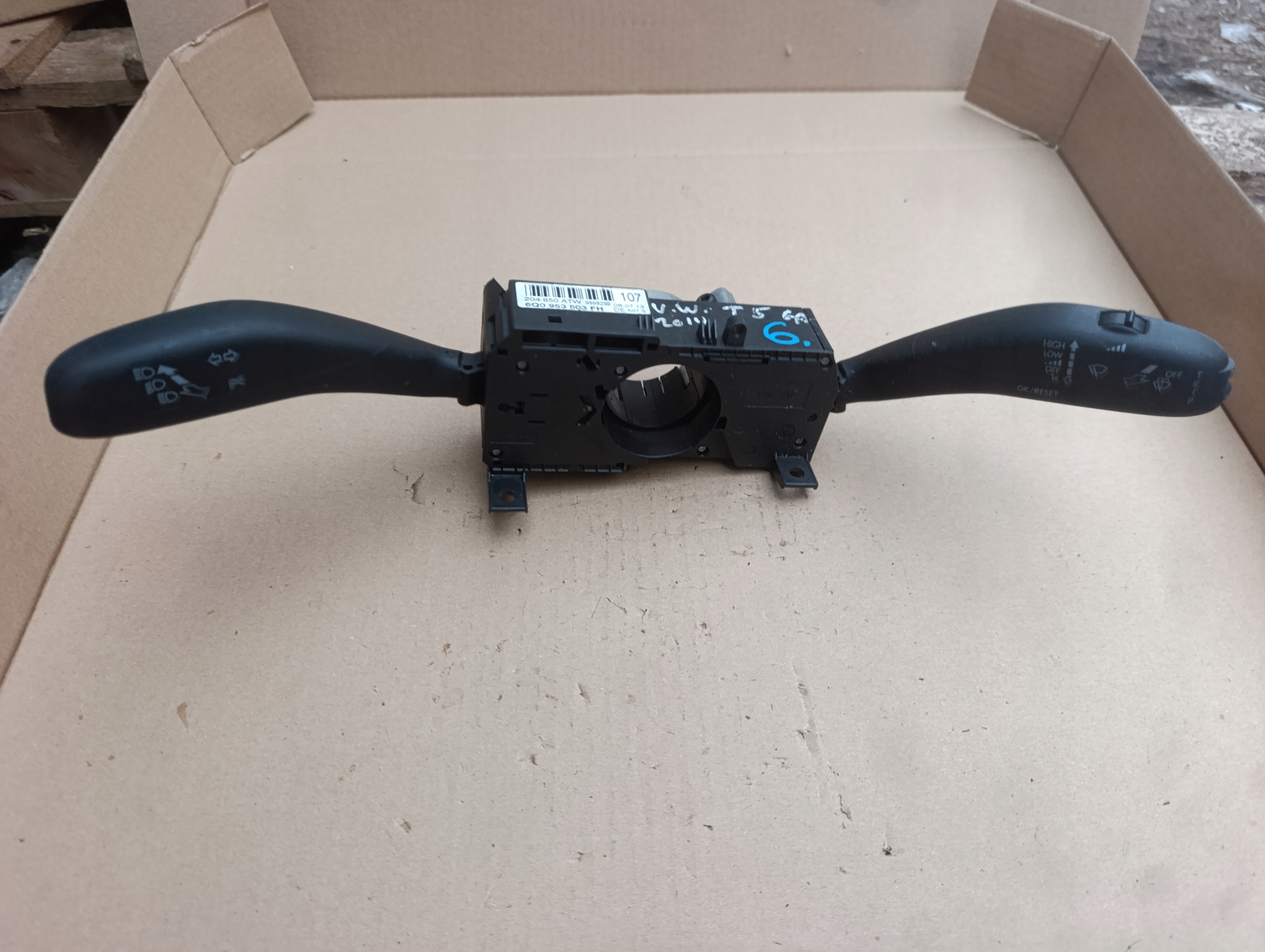 DEVIO LUCI DEVIO DEVIO LUCI TERGICRISTALLO TERGI VOLKSWAGEN VW T5 LIFT 6Q0953503FH