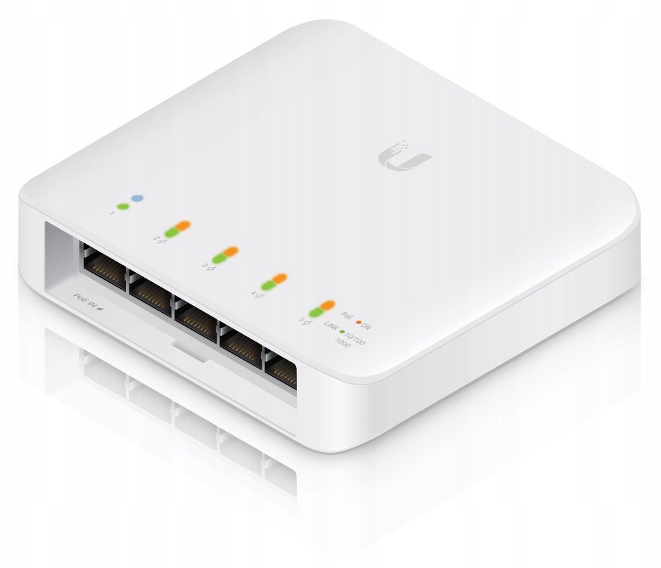Ubnt Unifem Switch usw Flex 5x Gbit RJ45, 1x PoE In 802.3bt, 4x PoE Out 8
