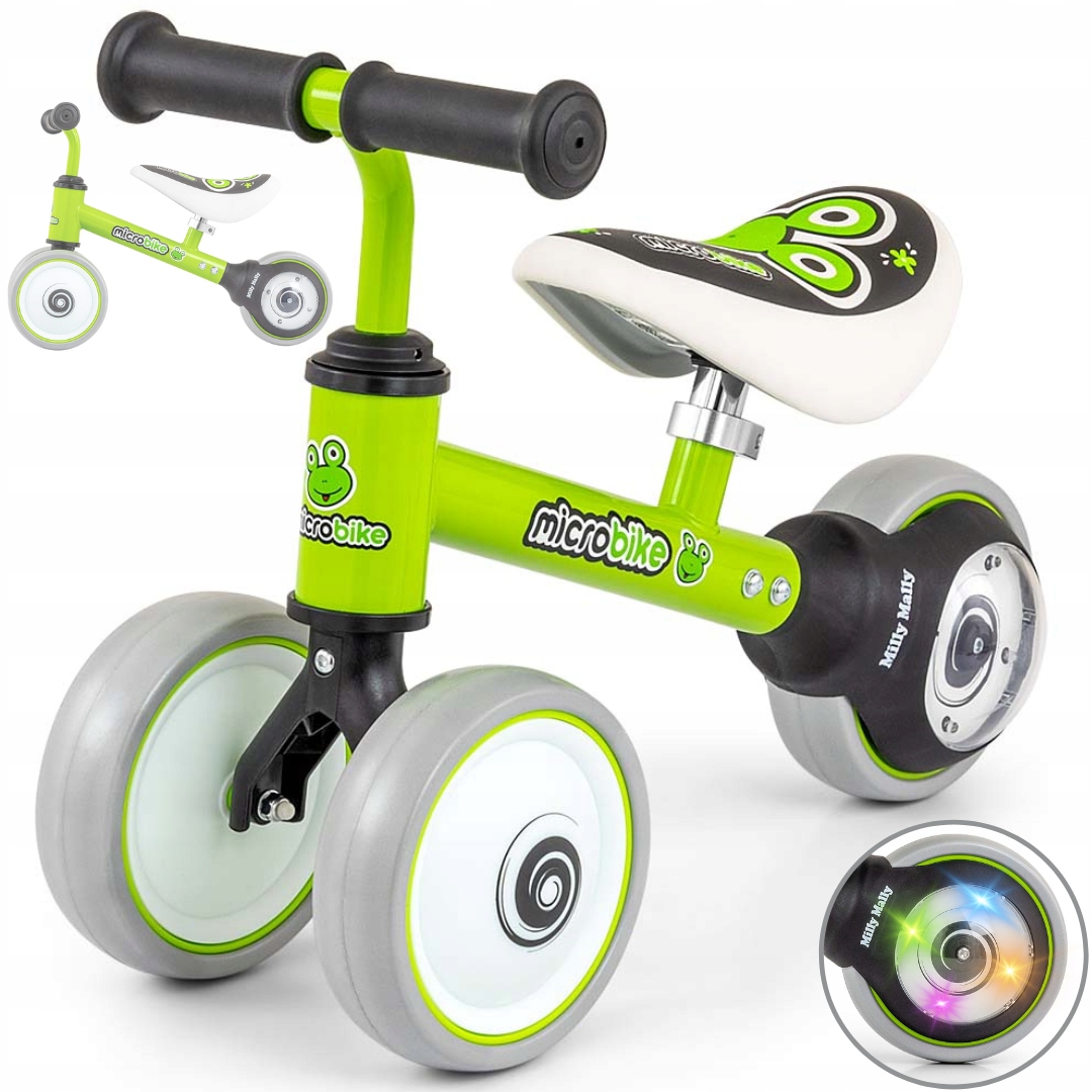 Rowerek Biegowy jeździk dla dzieci trójkołowy Micro Plus Frog Milly Mally