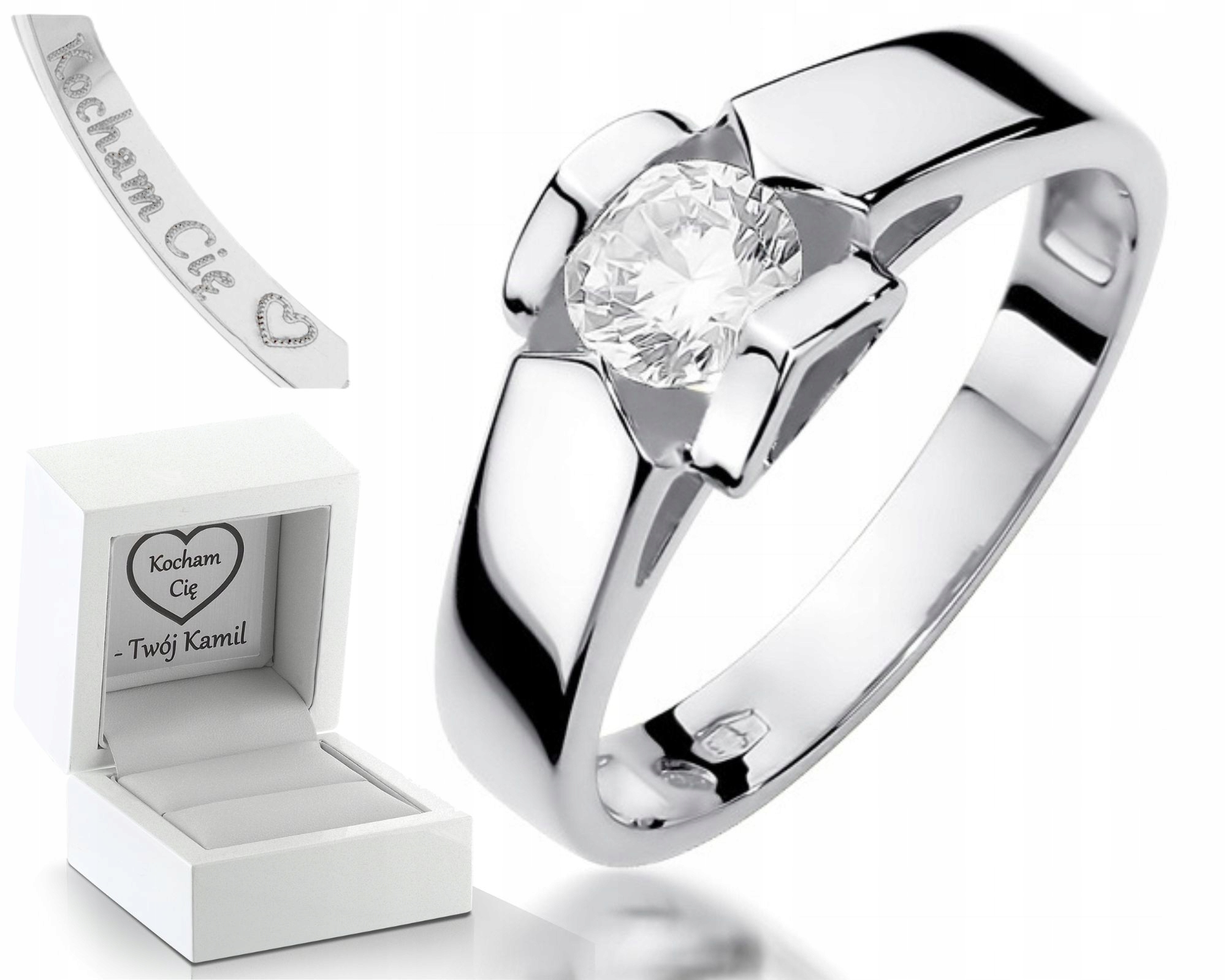 Bílé Zlato Prstýnek S Briliantem, Diamant Pro Ženu