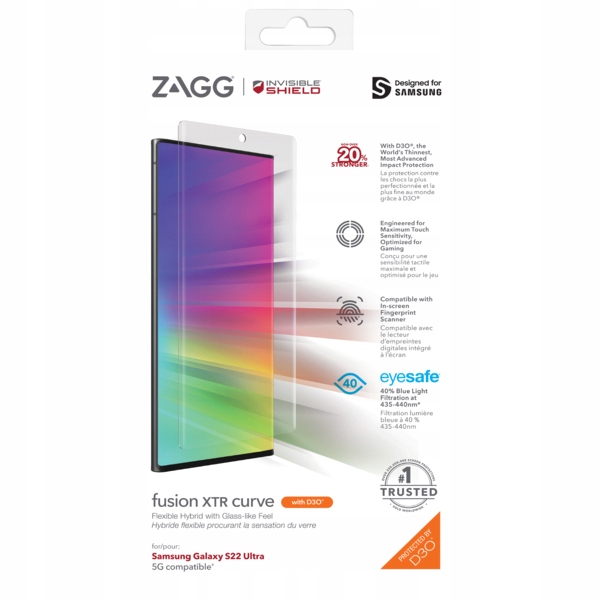 Zagg Invisible Shield Fusion Xtr D3O Curve hybridné sklo Sg S22 Ultra…