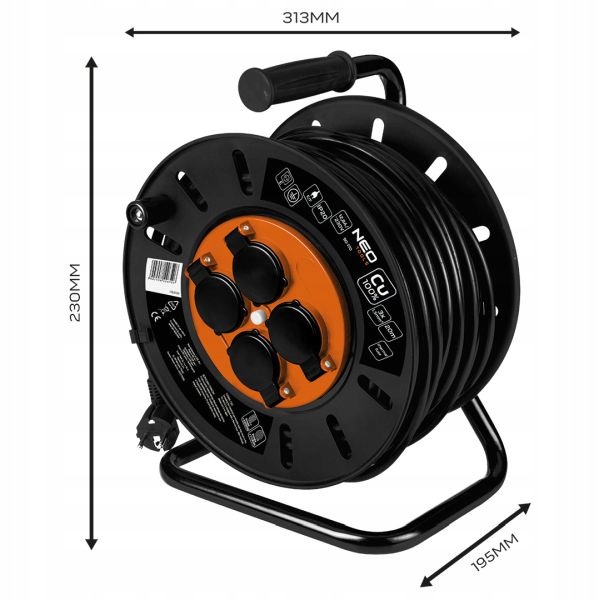 Predlžovací Kábel Bubnový 20M 3X1.5 MM2