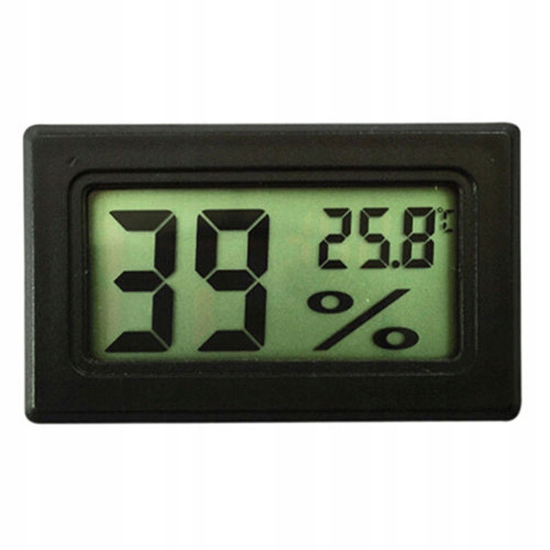 

Czarny Termometr Higrometr LCD CO2 terrarium akwa