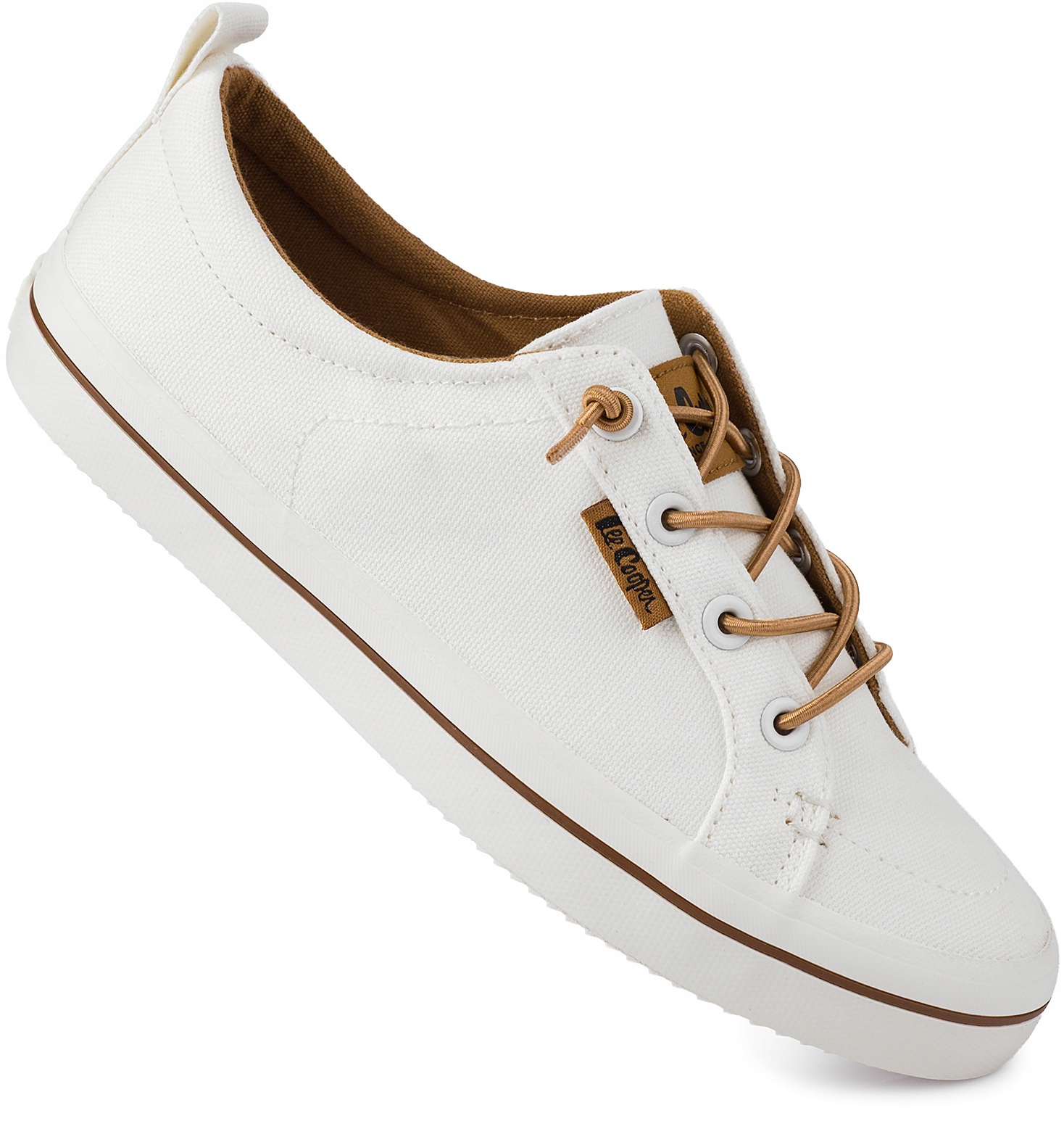 Lee Cooper Damskie Buty Trampki Klasyczne Wsuwane Niskie Białe 38