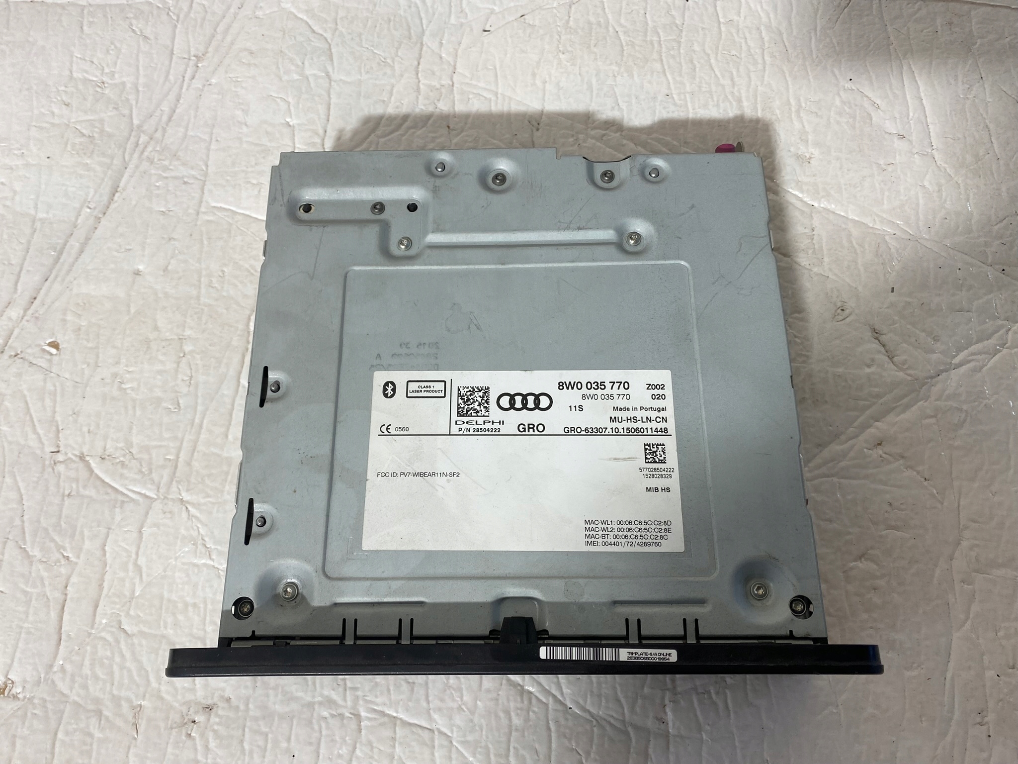 AUDI A4 B9 navigation MULTIMEDIA MMI 8W0035770
