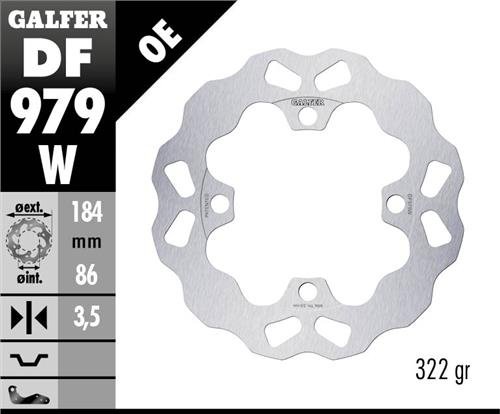 Brzdový Kotúč Zadný Yamaha Yxr 700 Rhino 08- Wave (184X86X3,5 MM)