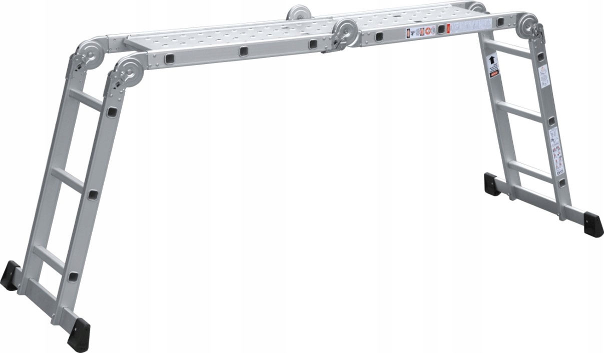 DRABINA ALUMINIOWA PRZEGUBOWA 4x3, PODEST aż 371cm Marka Skiva