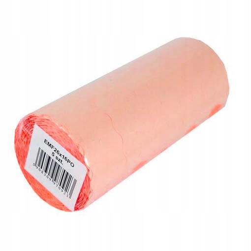 Metki etykiety dwurzędowe 26x16 fala, czerwone