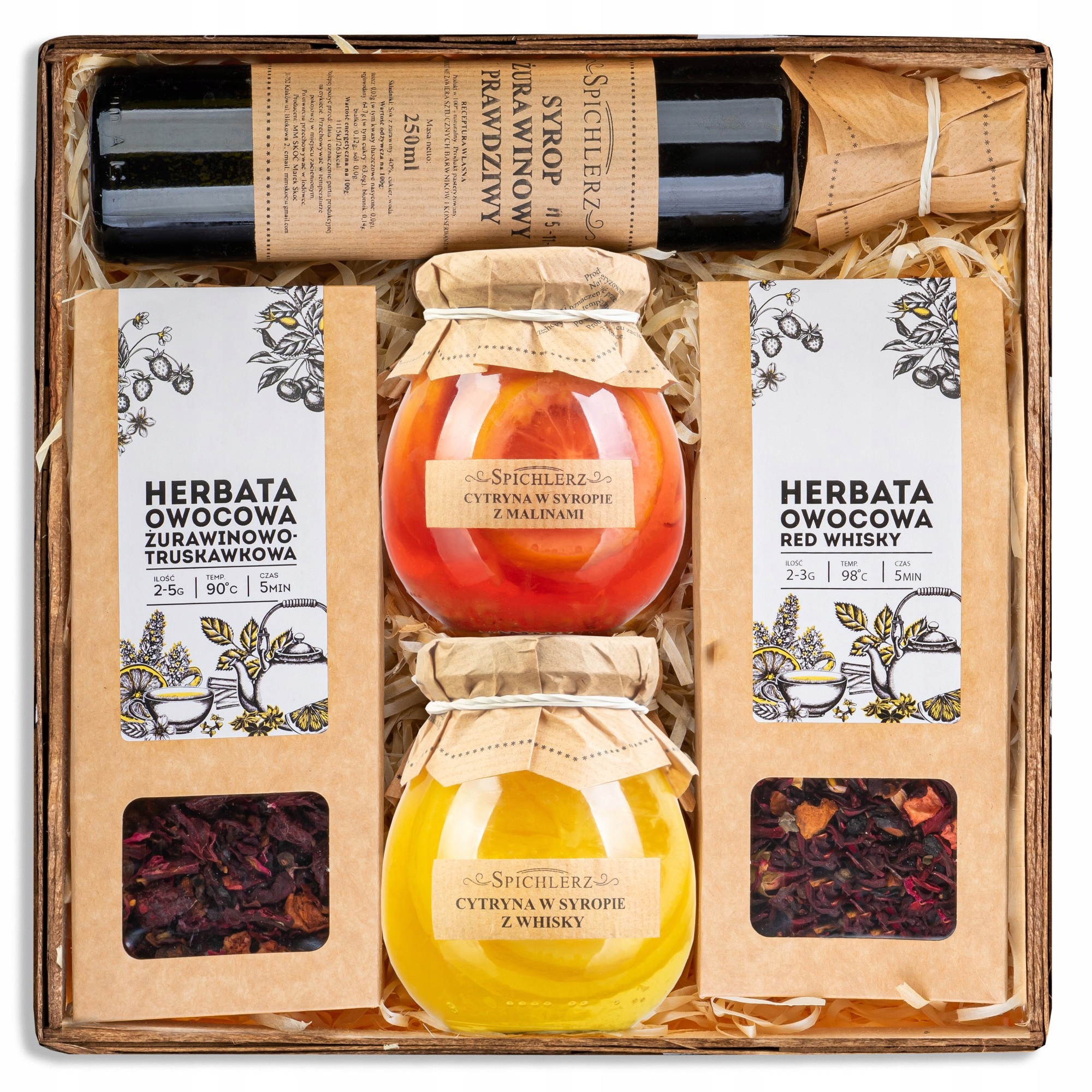 Elegantní Dárkový Košík s dárkové balení čaje Sada na výročí pro tatínkovu maminku