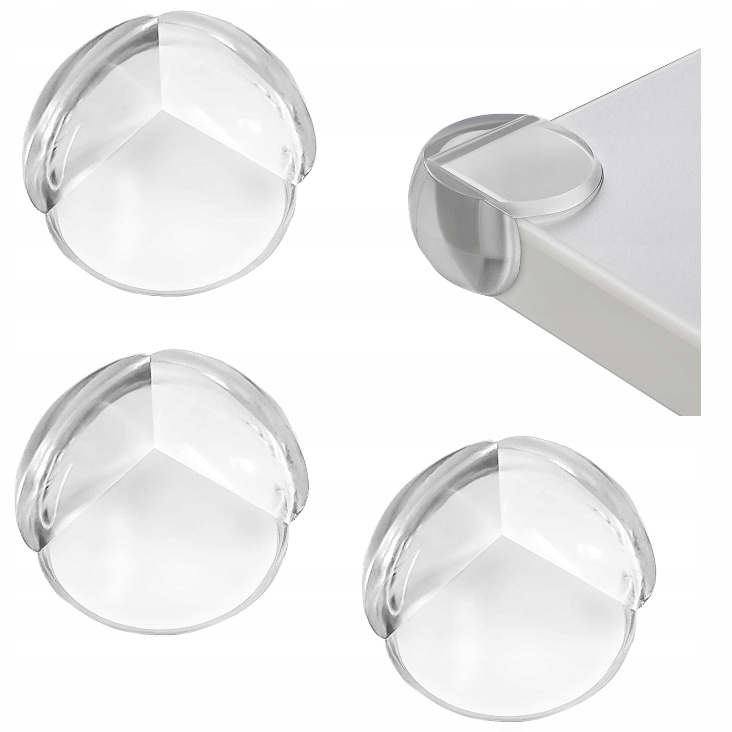 

4x Zabezpieczenie Osłonka Narożników Kantów Gumowe