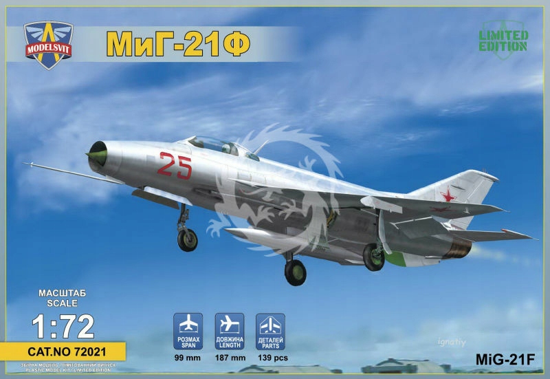 Model plastový MiG-21F Limited Edition ModelSvit 72021 měřítko 1/72