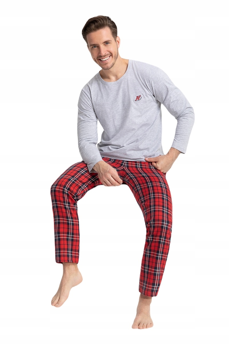 Pánské Pyžamo Luna 794/XXL Šedý Melír