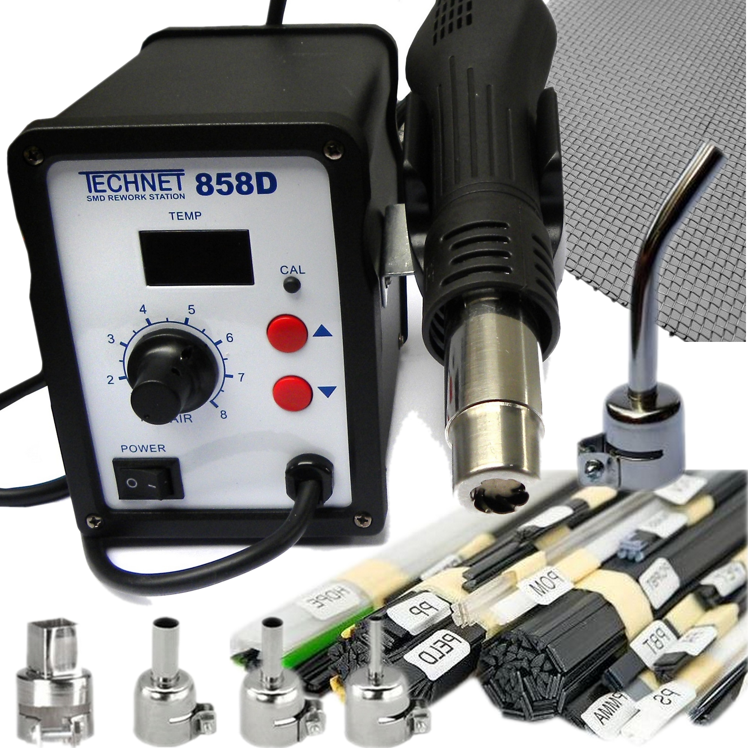 

858D Spawarka do Plastiku +5dysz+Spoiwa 40 0,6kg