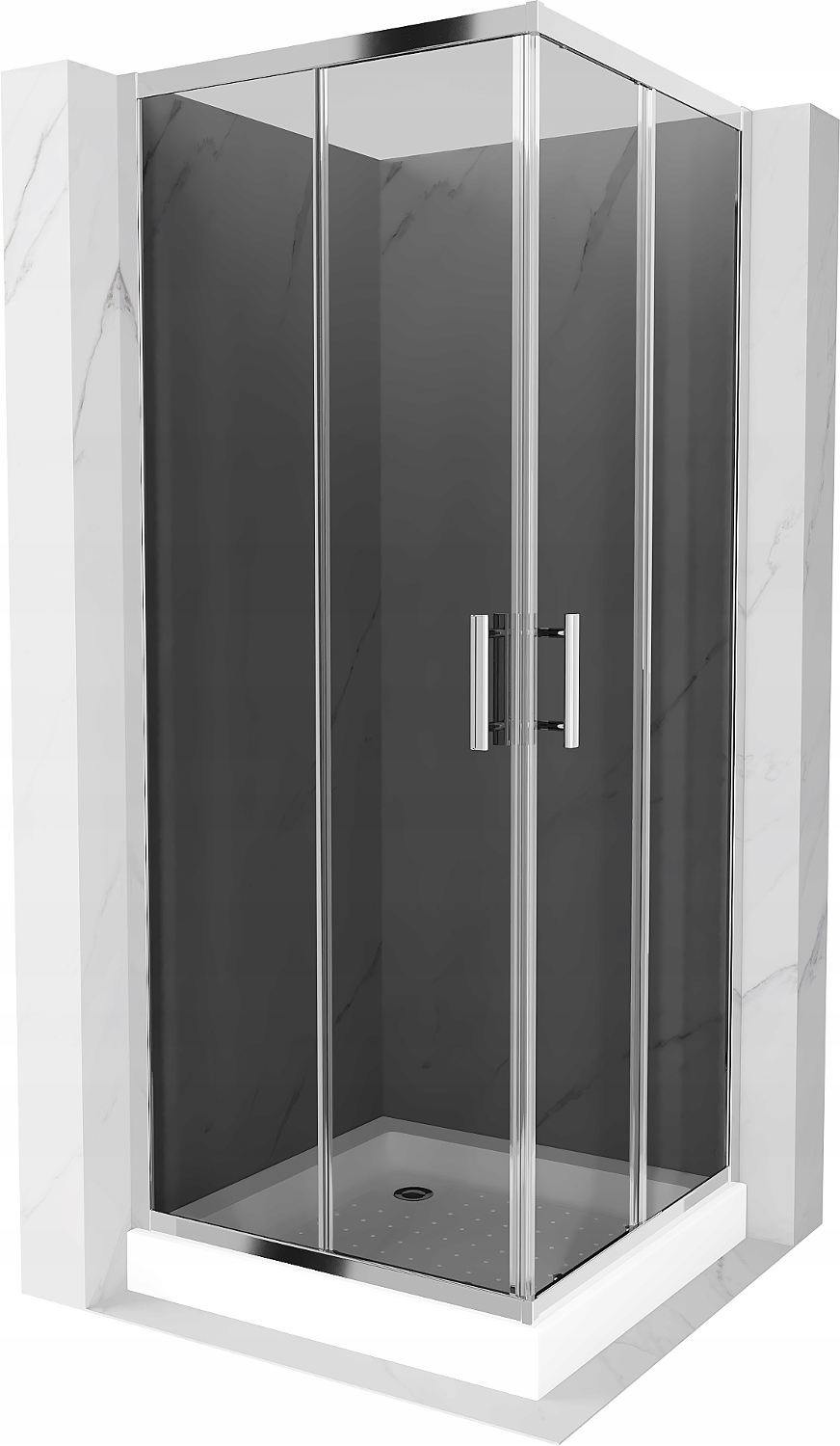 Mexen Rio Kabina Prysznicowa Grey 80x80 Brodzik