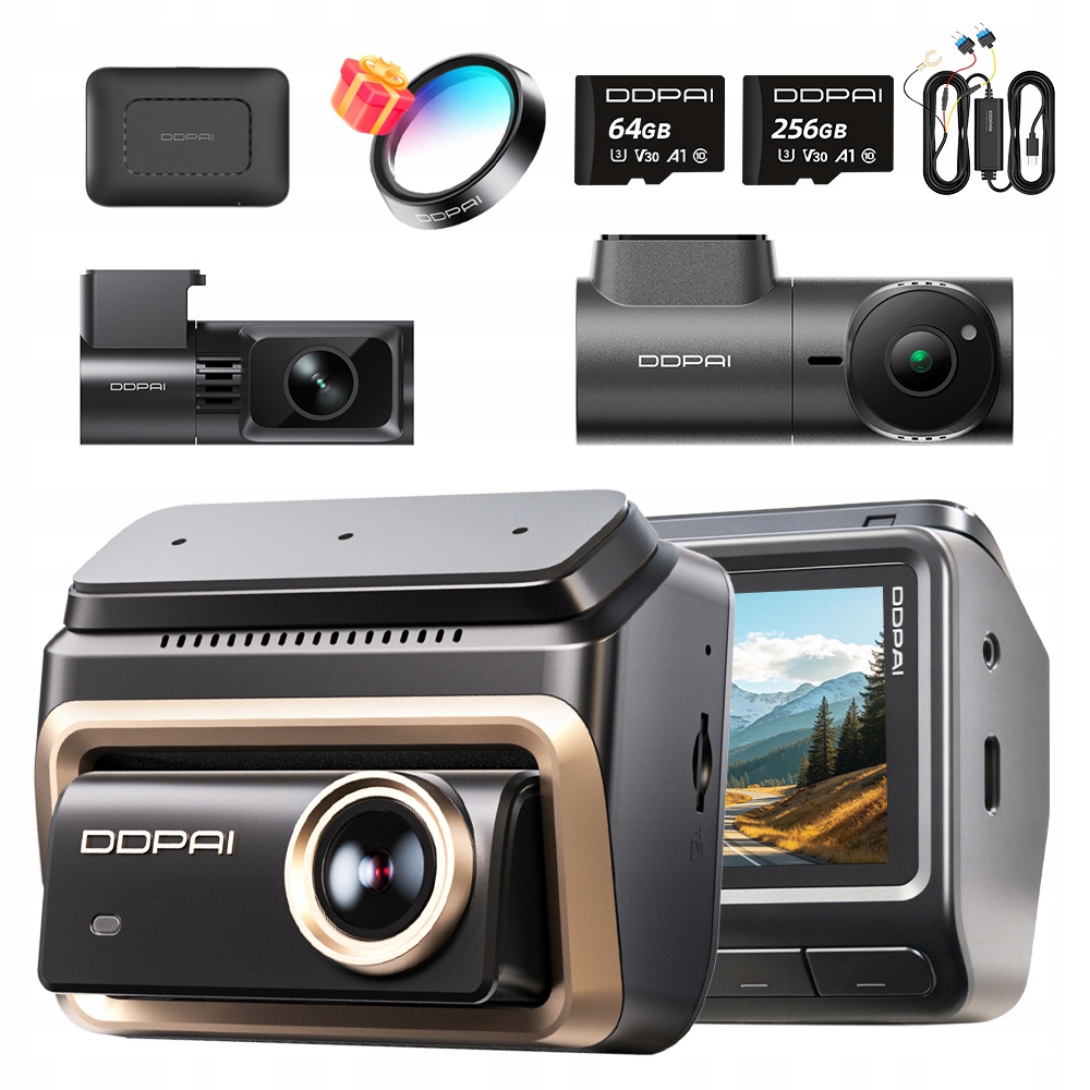 Kamera Videorekordér Ddpai Z90 Master 4K MINI3X Zadní Modul 4G Sada