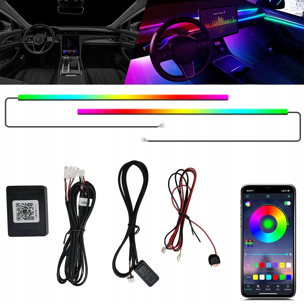 Automobilové Led Osvětlení Interiéru Ambient 12V 110 CM